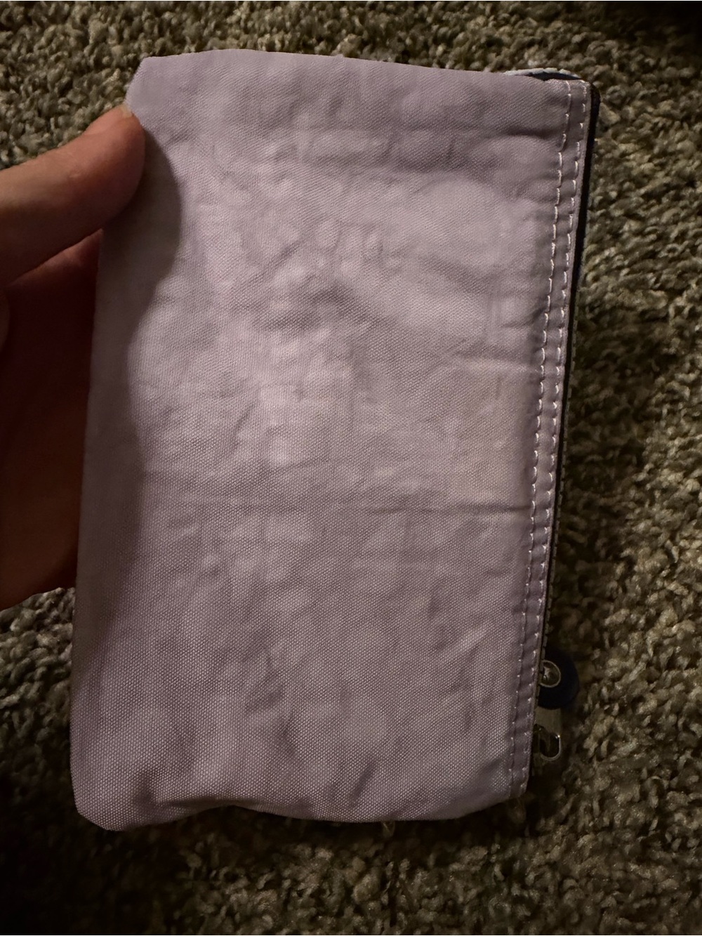 Kipling Lavender Wristlet with Navy Strap and Charm - Picture 5 of 5